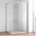 Душевой уголок Vegas Glass ZP+ZPV 130*80 07 02 профиль матовый хром, стекло шиншилла