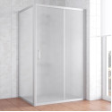 Душевой уголок Vegas Glass ZP+ZPV 130*80 07 10 профиль матовый хром, стекло сатин