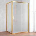Душевой уголок Vegas Glass ZP+ZPV 130*90 09 10 профиль золото, стекло сатин