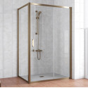 Душевой уголок Vegas Glass ZP+ZPV 140*70 05 01 профиль бронза, стекло прозрачное
