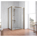 Душевой уголок Vegas Glass ZP+ZPV 140*70 05 01 профиль бронза, стекло прозрачное