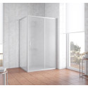 Душевой уголок Vegas Glass ZP+ZPV 140*70 07 10 профиль матовый хром, стекло сатин