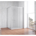 Душевой уголок Vegas Glass ZP+ZPV 140*80 07 10 профиль матовый хром, стекло сатин