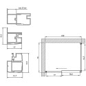 Душевой уголок Vegas Glass ZP+ZPV NOVO 160*70 03 01 профиль золото матовое, стекло прозрачное