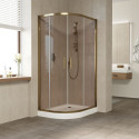 Душевой уголок Vegas Glass ZS-F 100*80 05 05 профиль бронза, стекло бронза