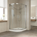 Душевой уголок Vegas Glass ZS-F 110*80 08 01 профиль глянцевый хром, стекло прозрачное