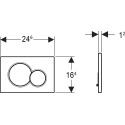 Кнопка смыва Geberit Sigma 20 115.882.SN.1 нержавеющая сталь