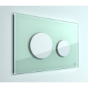 Кнопка смыва TECE Loop 9240651 зеленое стекло, кнопка белая