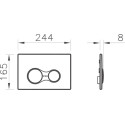 Кнопка смыва VitrA Sirius 740-0480 глянцевый хром