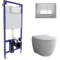 Комплект Berges Wasserhaus Novum 043267 кнопка хром глянцевый