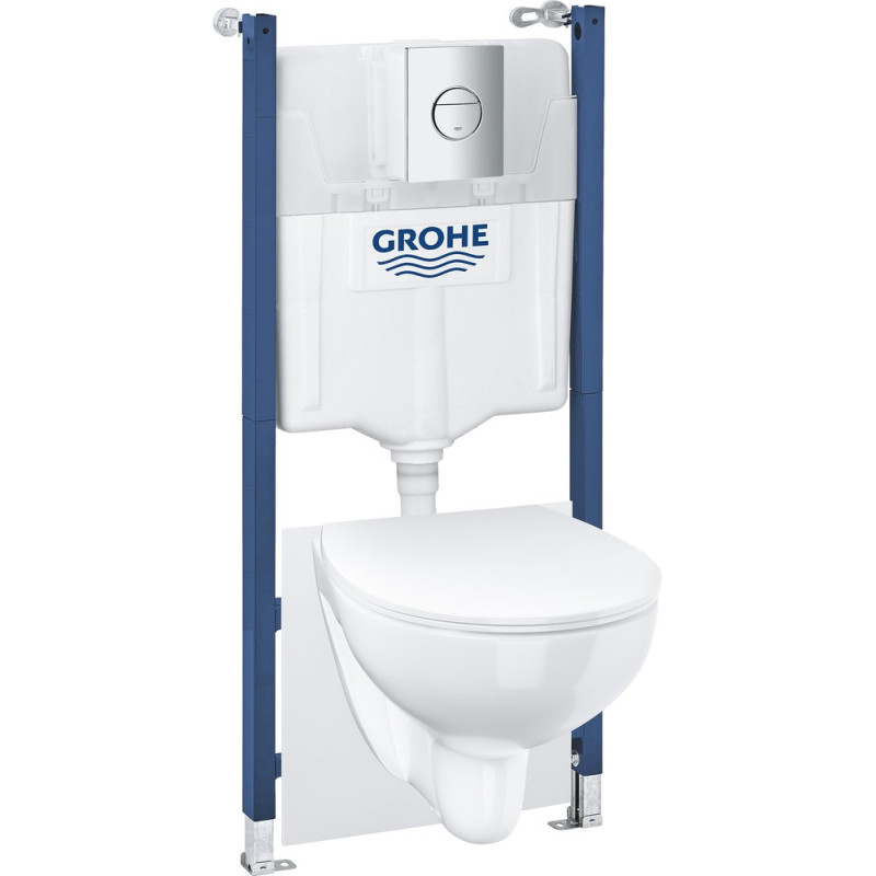 Комплект Grohe Solido 39900000 подвесной унитаз + инсталляция + кнопка
