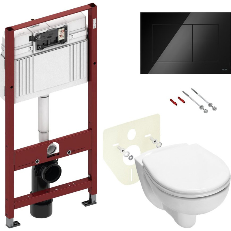 Комплект TECE Now V04 К400403.WC1 кнопка черная глянцевая