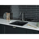 Комплект  Мойка кухонная Granula GR-4451 черный + Смеситель STWORKI by Damixa Stworki HSTW07000 для кухонной мойки, никель