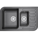 Комплект  Мойка кухонная Granula GR-7803 шварц + Смеситель Granula GR-2167 шварц для кухонной мойки