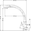 Комплект  Мойка кухонная Seaman Eco Glass SMG-780B Gun + Смеситель Seaman Barcelone SSL-5382 Gun для кухонной мойки