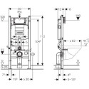 Комплект  Система инсталляции для унитазов Geberit Duofix Sigma 12 Plattenbau 111.362.00.5 + Унитаз подвесной AM.PM Tender C45A1739SC + Кнопка смыва G