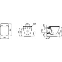 Комплект  Система инсталляции для унитазов Ideal Standard W3710AA 4 в 1 + Крышка-сиденье Ideal Standard Tesi T352701 с микролифтом, петли хром + Чаша