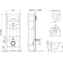 Комплект  Унитаз подвесной AM.PM Like C801700SC + Система инсталляции для унитазов AM.PM Start I012703.0201 с кнопкой смыва белый глянцевый