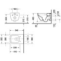 Комплект Унитаз подвесной Duravit Happy D.2 антрацит матовый + Система инсталляции для унитазов AlcaPlast Sadromodul AM101/1120-001 с черной кнопкой и шумоизоляци