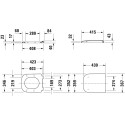 Комплект Унитаз подвесной Duravit Happy D.2 антрацит матовый + Система инсталляции для унитазов AlcaPlast Sadromodul AM101/1120-001 с черной кнопкой и шумоизоляци
