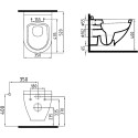 Комплект Унитаз подвесной STWORKI Rotenburg WH52 безободковый + Система инсталляции для унитазов Ideal Standard ProSys + кнопка смыва + Гигиенический душ STWORKI by