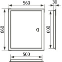 Люк настенный Evecs ЛТ5060Мп/э 56x66
