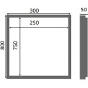 Люк настенный Люкер К 80x30