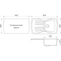 Мойка кухонная DIWO Белгород GWS-22 черная