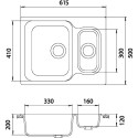 Мойка кухонная GranFest Standart GF-S615K черный