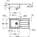 Мойка кухонная Grohe K200 31563SD1 нержавеющая сталь