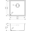 Мойка кухонная Omoikiri Tadzava 44-U-IN Quadro нержавеющая сталь