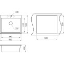 Мойка кухонная Paulmark Kante PM106052-DG графит