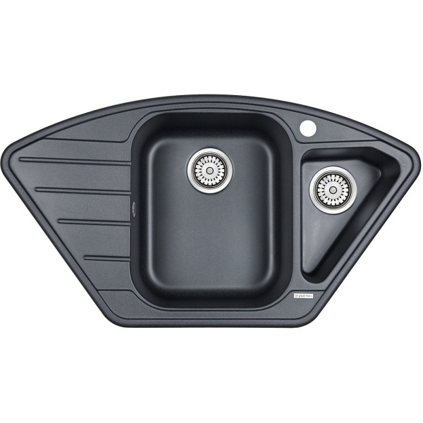 Мойка кухонная Paulmark Wiese PM529050-BLM черный металлик