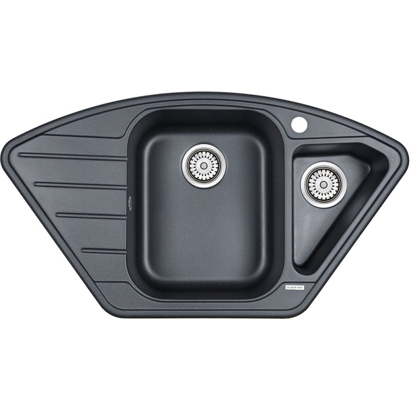 Мойка кухонная Paulmark Wiese PM529050-BLM черный металлик