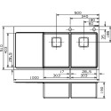 Мойка кухонная Reginox Nevada 30x30 LUX OKG right L сталь