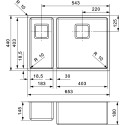 Мойка кухонная Reginox Texas 18x40+40x40 LUX L сталь