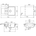 Мойка кухонная Schock Cambridge 60D саббиа