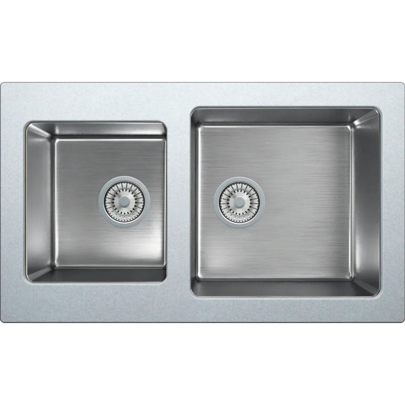 Мойка кухонная Tolero Twist TTS-840 № 001 серый металлик