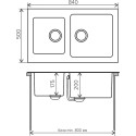 Мойка кухонная Tolero Twist TTS-840 № 001 серый металлик