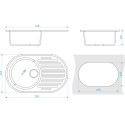 Мойка кухонная ZETT lab. T011Q005 песочная