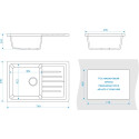 Мойка кухонная ZETT lab. T016Q007 хлопок