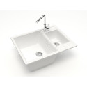 Мойка кухонная ZETT lab. T190Q001 белый лед