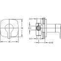 Переключатель потоков Cezares Tesoro F DEV3 01 С ВНУТРЕННЕЙ ЧАСТЬЮ, на три потребителя