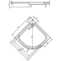 Поддон для душа Alex Baitler AB9017D-1 1/4 круга