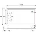 Поддон для душа Cezares Tray 160х90 см искусственный мрамор
