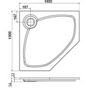 Поддон для душа Cezares Tray P 100 пятиугольный