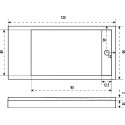 Поддон для душа Good Door Stella 120x90, с ножками и экраном