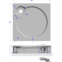 Поддон для душа GuteWetter Deluxe 80x80x16 Q черный