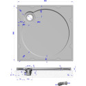 Поддон для душа GuteWetter Deluxe 90x90x4 Q белый