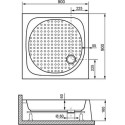 Поддон для душа RGW Lux TN 16180199-21 90x90